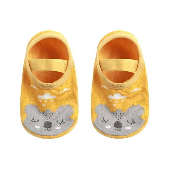 TOOYOU Baby Socks Non Slip Grip Cotton Animal Ankle Socks With Non Skid Soles For Toddler Boy Girl Baby Socks That Stay On Size 0-1 Years