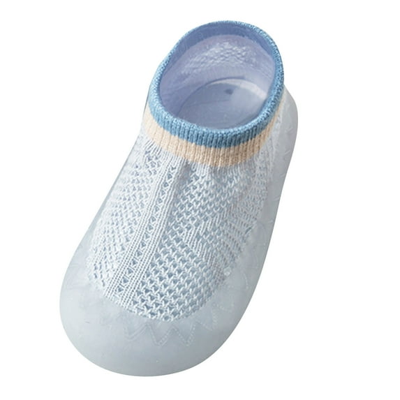 TOOYOU Baby Socks Sole Shoes Summer Mesh Breathable Non Slip Floor Socks Shoes Walking Shoes Infant Slippers Size 7-12 Months