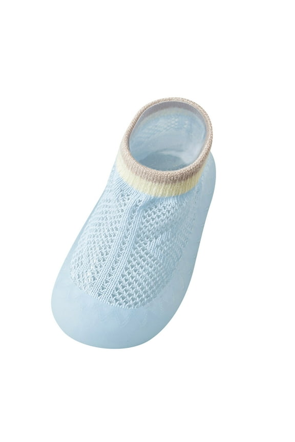 Baby Socks Sole Shoes Summer Mesh Breathable Non Slip Floor Socks Shoes Walking Shoes Infant Slippers Size 7-12 Months