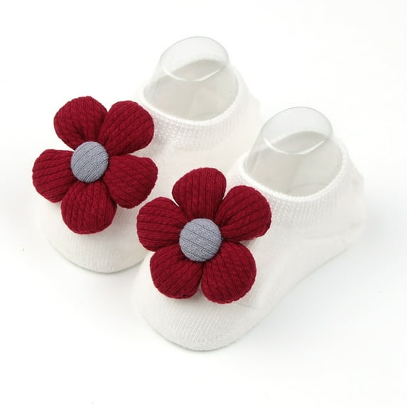 TOOYOU Baby Socks Toddler Non Little Girls Cute Flowers Bowknot Cartoon Floor Socks Unisex Gifts For Baby Size 12-24 Months