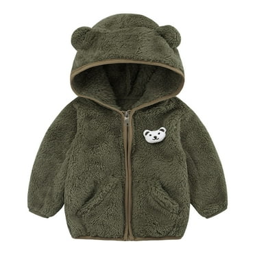 TOOYOU Boys Coats Baby Bear Ears Hooded Zipper Jacket Warm Winter Outwear 18-24 Months