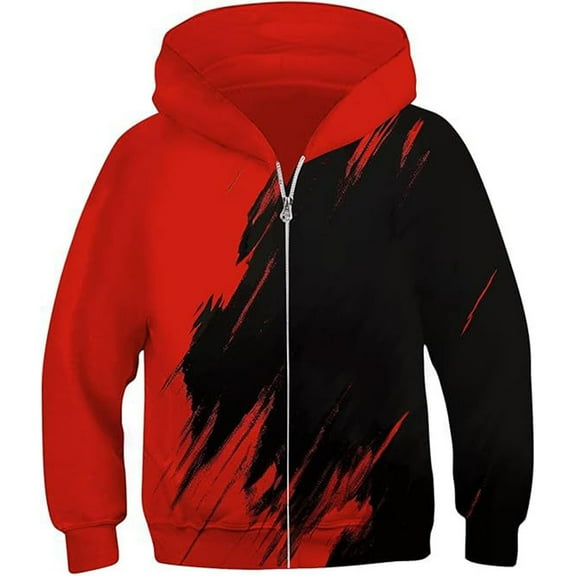 TOOYOU Boys Coats Zip Up Sweatshirt Graphic Hoodies Cotton Jacket Warm Winter Outwear 18-24 Months