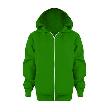 TOOYOU Boys Hoodie Sweatshirt Long Sleeve Solid Color Zip Jackets Fall Winter Clothes Sizes 11-12 Years