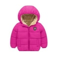 thumbnail image 1 of TOOYOU Boys Jacket Baby Winter Warm Thick Thermal Hooded Coats Toddler Warm Padded Jackets Daily Wear Outerwear Size 3 Y-4 Y Pink, 1 of 3