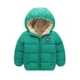 thumbnail image 1 of TOOYOU Boys Jacket Baby Winter Warm Thick Thermal Hooded Coats Toddler Warm Padded Jackets For Daily Wear Size 4 Y-5 Y Green, 1 of 3