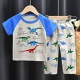 thumbnail image 1 of TOOYOU Boys Pajamas Sets Kid'S Summer Homewear Cartoon Printed Short Sleeve T Shirt Long Pants Suits Children'S Clothing Toddler Loungewear Suits Size 6-7 Years, 1 of 3