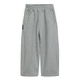 thumbnail image 1 of TOOYOU Boys Pants Drawstring Elastic Sweatpants Cotton Wide-Leg Active Joggers For Kids Casual Straight Leg Pants Size 11-12 Years , Grey, 1 of 9