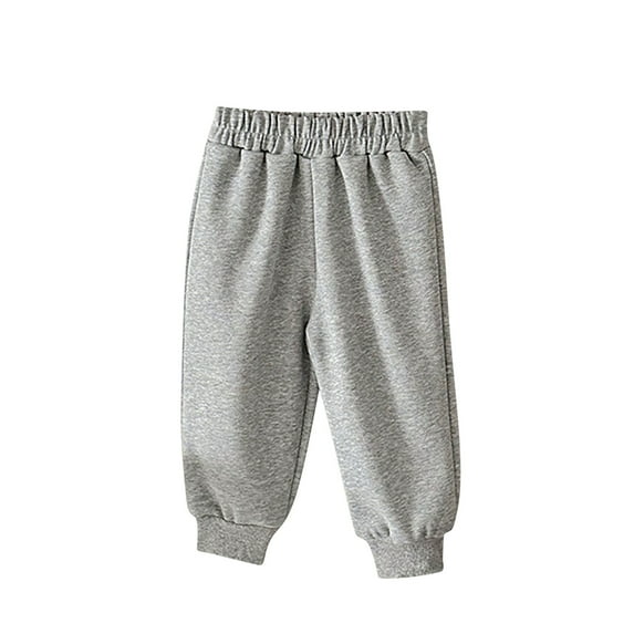 TOOYOU Boys Pants Knitted Leggings Joggers Infant Harem Pants For Toddler Drawstring Sweatpants Size 6-7 Years , Light Gray