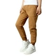 thumbnail image 1 of TOOYOU Boys Pants Toddler Active Jogger Sweatpants Kids Casual Athletic Pocket Pull On Pants Size 5-6 Years , Brown, 1 of 7