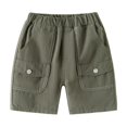 thumbnail image 1 of TOOYOU Boys Pants Toddler Kids Sport Solid Spring Summer Shorts Casual Shorts Fashion Shorts Size 18-24 Months , Army Green, 1 of 3