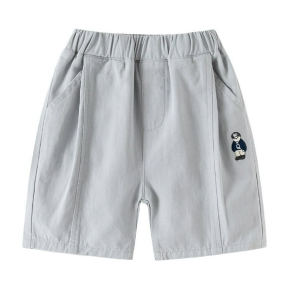TOOYOU Boys Pants Toddler Kids Sport Solid Spring Summer Shorts Casual Shorts Fashion Shorts Size 5-6 Years , Light Gray