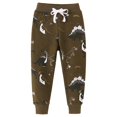 thumbnail image 1 of TOOYOU Boys Pants Toddler Sweatpants Kids Sport Cartoon Prints Casual Fashion Pants Size 1-2 Years , Brown, 1 of 6