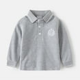 thumbnail image 1 of TOOYOU Boys Polo Shirt Toddler Kids Baby Long Sleeve Lapel Shirt Tops School Outfits Size 2-3 Years Grey, 1 of 5