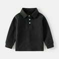 thumbnail image 1 of TOOYOU Boys Polo Shirt Toddler Kids Baby Long Sleeve Solid Shirt Tops Fall Kids Clothes Size 18-24 Months Black, 1 of 3