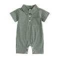 thumbnail image 1 of TOOYOU Boys Romper Baby Children Summer Short Sleeve Jumpsuit Leisure Playsuit Bodysuits For Toddler ,Size 12-18 Months Green, 1 of 4