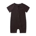 thumbnail image 1 of TOOYOU Boys Romper Baby Pajamas Zipper Short Sleeve Sleeper Jumpsuit Leisure Playsuit Bodysuits For Toddler ,Size 2-3 Years Brown, 1 of 2
