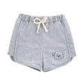 thumbnail image 1 of TOOYOU Boys Shorts Embroidered Bear Athletic Shorts With Bow Trim Summer Casual Solid Color Shorts For Baby & Toddler Back To School Shorts For Boys Size 12-18 Months Grey, 1 of 6