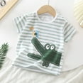 thumbnail image 1 of TOOYOU Boys Summer T-Shirt Cartoon Pure Cott On Short Sleeve Tees Size 2-3 Years Army Green, 1 of 3