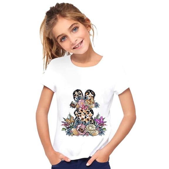 TOOYOU Boys Summer T-Shirt Easter Day Prints Shirts Toddler Short Sleeve Bunny T Shirt Kids Tee Tops Size 10-12 Years Blue