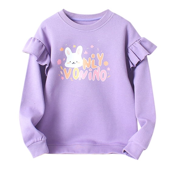 TOOYOU Boys Summer T-Shirt Kids Sweatshirt Bunny Long Sleeved Tops T Shirts Toddler Pullover Clothes Size Size 9-10 Years