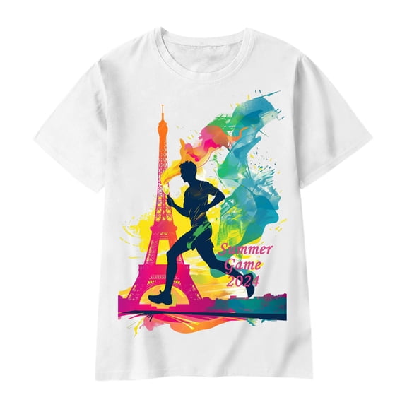 TOOYOU Boys Summer T-Shirt Short Sleeve Prints T Shirt Tops Size 3-4 Years White