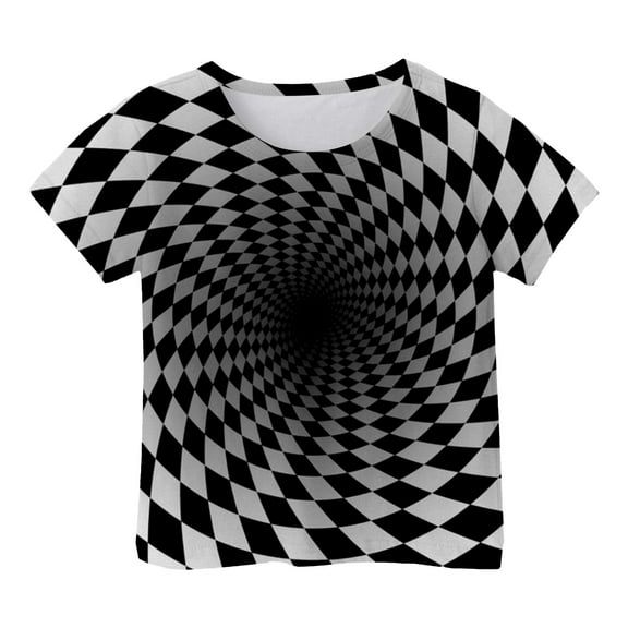 TOOYOU Boys Summer T-Shirt Toddler Fashion Cool Prints Trendy T Shirt Funny Youth Top Size 12-13 Years Black