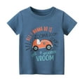 thumbnail image 1 of TOOYOU Boys Summer T-Shirt Toddler Kids Baby Cartoon Cars Short Sleeve Crewneck T Shirts Tops Tee Size 2-3 Years Blue, 1 of 2