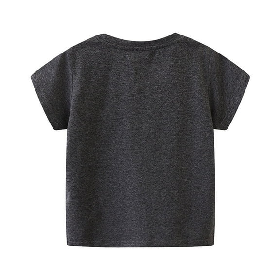 TOOYOU Boys Summer T-Shirt Toddler Kids Luminous Astronaut Planet And Spaceship Short Sleeve Tees Cartoon Tops For Kids Black Size 12-24 Months Black