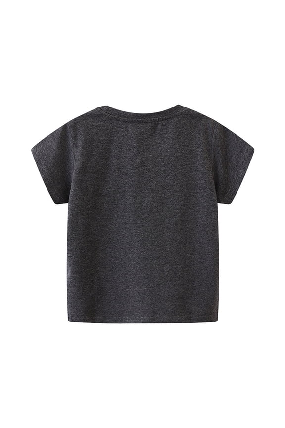 Boys Summer T-Shirt Toddler Kids Luminous Astronaut Planet And Spaceship Short Sleeve Tees Cartoon Tops For Kids Black Size 2-3 Years Black