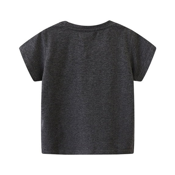 TOOYOU Boys Summer T-Shirt Toddler Kids Luminous Astronaut Planet And Spaceship Short Sleeve Tees Cartoon Tops For Kids Black Size 3-4 Years Black