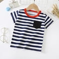 thumbnail image 1 of TOOYOU Boys Summer T-Shirt Toddler Shirt Short Sleeve Cartoon Car Fish Striped Prints Shirt Tops Outwear Size 18-24 Months Black, 1 of 4