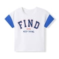 thumbnail image 1 of TOOYOU Boys Summer T-Shirt Toddler Short Sleeve Crewneck Top Tee Letter Printed Shirts Size 18-24 Months White, 1 of 7