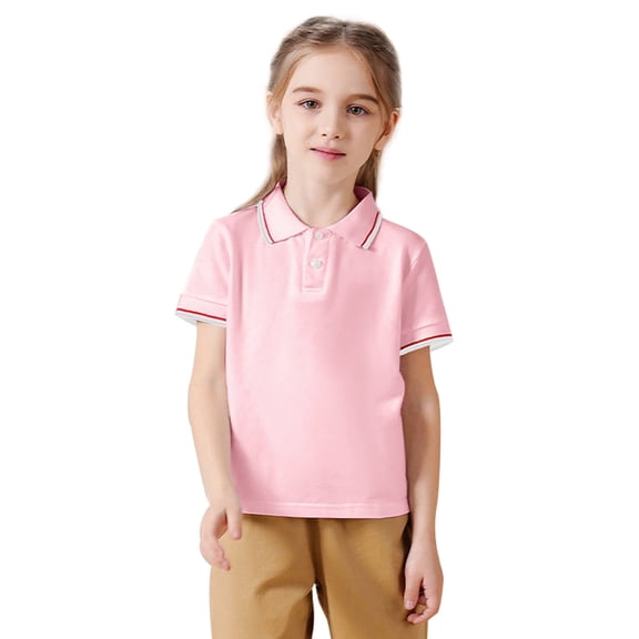 TOOYOU Boys Summer T-Shirt Toddler Short Sleeve Solid T Shirt Tops Size 16-17 Years Pink