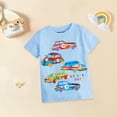 thumbnail image 1 of TOOYOU Boys Summer T-Shirt Toddler Short Sleeve Tees Casual Crewneck Car Graphic T Shirt Size 12-24 Months Light Blue, 1 of 6