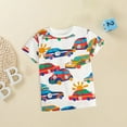 thumbnail image 1 of TOOYOU Boys Summer T-Shirt Toddler Short Sleeve Tees Casual Crewneck Car Graphic T Shirt Size 3-4 Years White, 1 of 6