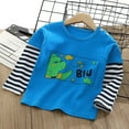 thumbnail image 1 of TOOYOU Boys Summer T-Shirt Toddler Tops T Shirt Longsleeve Cottonblend Tees Shirts Size 3-4 Years Blue, 1 of 3