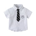 thumbnail image 1 of TOOYOU Boys T-shirt Tops Striped Embroidered Baby Loose Shirt For Kids Clothes Summer Tops Size 3-4 Years, 1 of 6