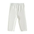 thumbnail image 1 of TOOYOU Girls Athletic Shorts Capri Leggings Kids Running Pants Shorts Workout Tights Cropped Pants Shorts Pants Comfortable And Fashionable Trousers For Sweet Girls Size 3-4 Years White, 1 of 3