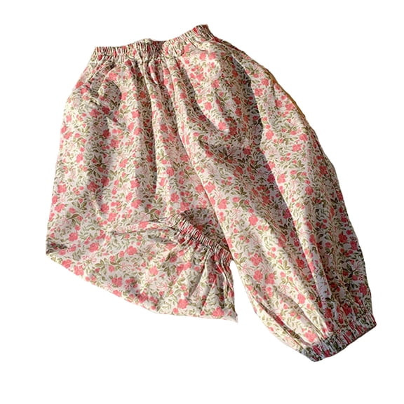 TOOYOU Girls Cargo Pants Toddler Baby Classic Personality Fashion Print Long Pants Summer Fall Harem Pants Basic Trousers For Sweet Girls Size 4-5 Years Grey