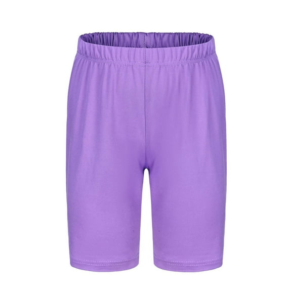 TOOYOU Girls Casual Shorts Solid Color Drawstring Elastic Waist Casual Shorts Lightweight Shorts For Girls Size 3-4 Years Purple