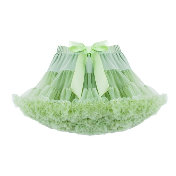 TOOYOU Girls Dresses Baby Soft Fluffy Tutu Skirt Toddler Mesh Tutu Bowknot Princess Skirt Sweet Girl Casual Fashion Sundress ,Size 0-2 Years , Green