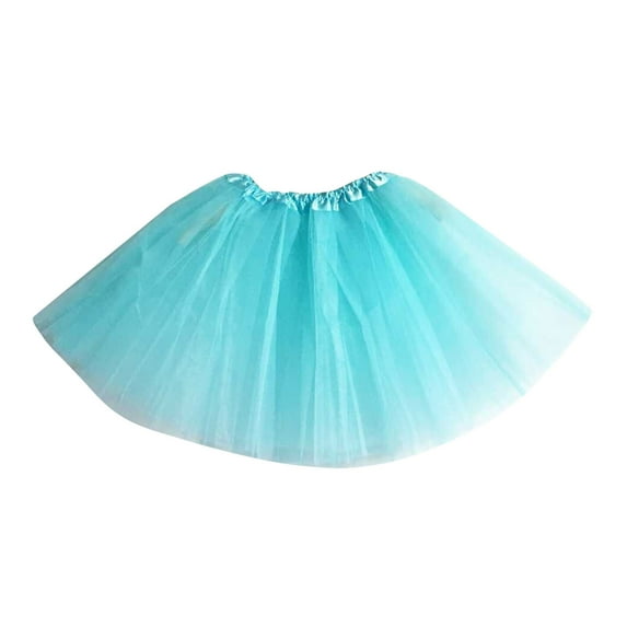 TOOYOU Girls Dresses Baby Soft Fluffy Tutu Skirt Toddler Party Mesh Tutu Solid Dance Princess Skirt Sundress Wedding Attire Sundress Sweet Girl Adorable Sundress ,Size One Size , Blue