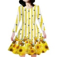 thumbnail image 1 of TOOYOU Girls Dresses Cute Printed Long Sleeve Dress Kids – Stylish Floral Design Sweet Girl Adorable Sundress ,Size 8-9 Years , Yellow, 1 of 4