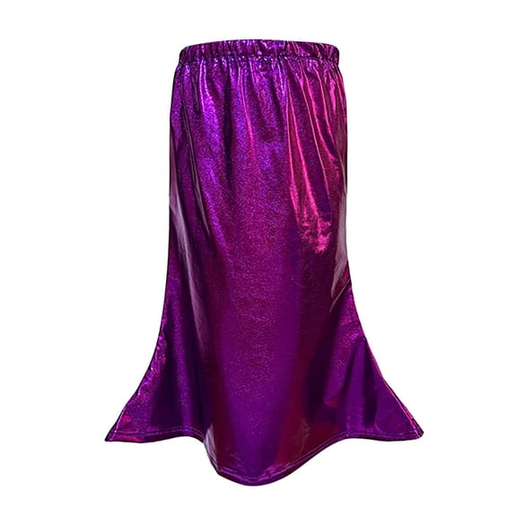 TOOYOU Girls Dresses Shiny Metallic Pleated Skirt For Ballet Dance Party Dress Up Sweet Girl Adorable Sundress ,Size 10-12 Years , Purple
