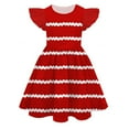 thumbnail image 1 of TOOYOU Girls Dresses Summer Print Cute Personality Fly Sleeve Princess Dress Sweet Girl Skin Friendly Sundress ,Size 14-15 Years , Red, 1 of 2