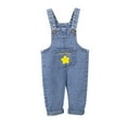 thumbnail image 1 of TOOYOU Girls Jeans Demin Pants Baby Overalls For Toddler Infant Comfortable And Fashionable Trousers For Sweet Girls Size 6-12 Months Yellow, 1 of 4