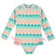thumbnail image 1 of TOOYOU Girls One-Piece Swimsuit Long Sleeve Baby Swimsuit For And Toddlers Sunscreen Swimsuit Sweet Girl Swimsuits For Size 5-6 Years Pink, 1 of 9