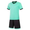 thumbnail image 1 of TOOYOU Girls Outfits Kids Short Sleeve T Shirt And Mesh Shorts Soccer Football Set Competition Training Suit Kids Cute Clothing Sets Size 12-14 Years, 1 of 4