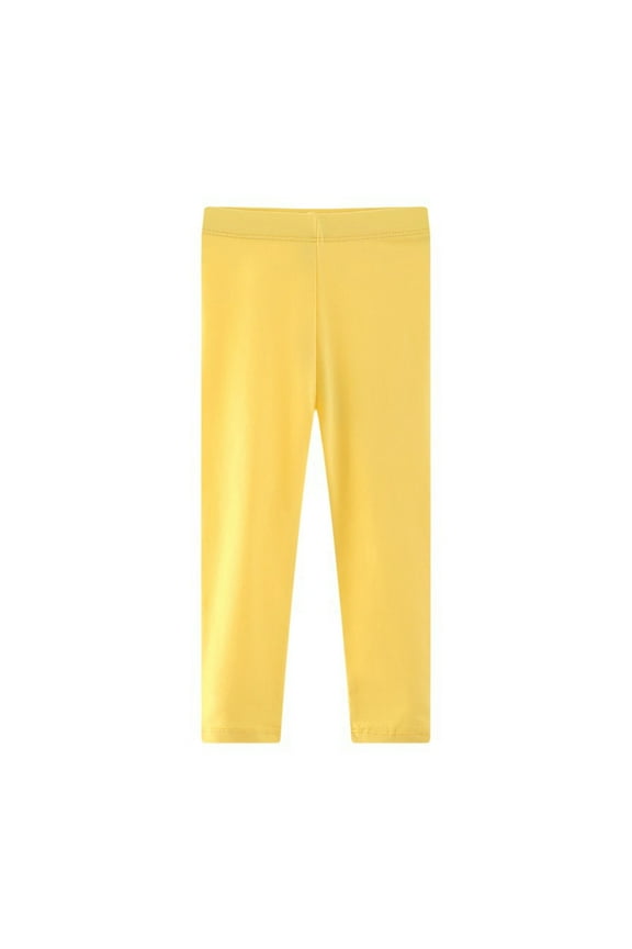 Girls Pants Footless Leggings Tight Thin Leggings Toddler Baby Solid Stretch Trousers Legging Basic Trousers For Sweet Girls Size 2- F