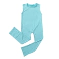 thumbnail image 1 of TOOYOU Girls Romper Kids Baby Children Solid Summer Sleeveless Jumpsuit Breathable Playsuit Bodysuits For Toddler ,Size 6-7 Years Light Blue, 1 of 6